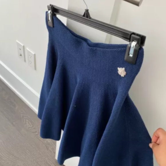 Navy Kenzo Flare Skirt - Size S - Picture 4 of 7